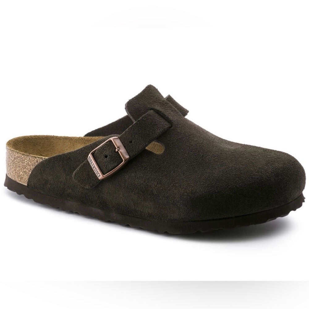 BIRKENSTOCK Boston Soft Footbed Suede Clogs